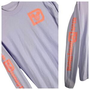 Walt‎ Disney World Women’s S Lavender Long Sleeve Shirt Retro Logo Parks Tee